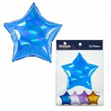 Кулька фольгована Pelican Зірка голограма блакитна 18"/45см. Кулька фольгована Pelican Зірка голограма блакитна 18"/45см.